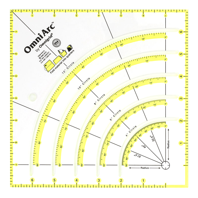 Load image into Gallery viewer, R4C12|Omnigrid Non-Slip Circle Cutter Ruler