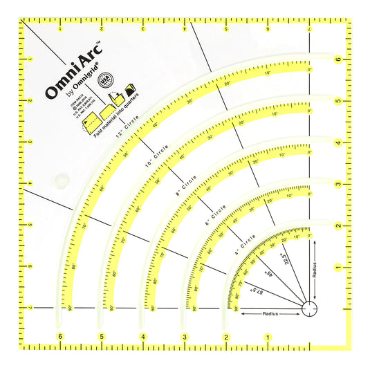 R4C12|Omnigrid Non-Slip Circle Cutter Ruler