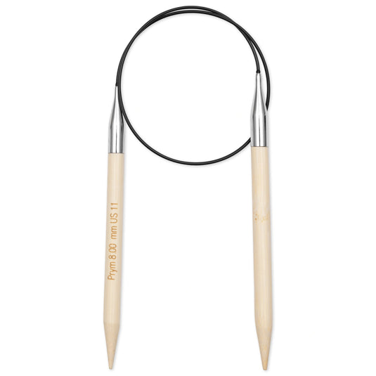 222552|Prym 24" (60 cm) Circular Bamboo Knitting Needles, US 11 (8 mm)