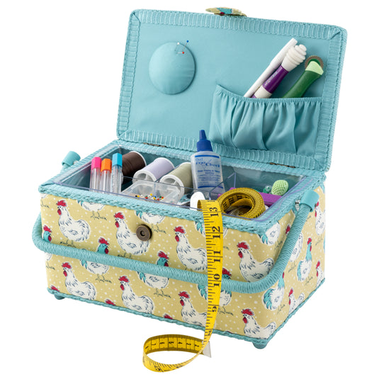 Z10000-42091|Dritz Rectangular Sewing Basket, Medium