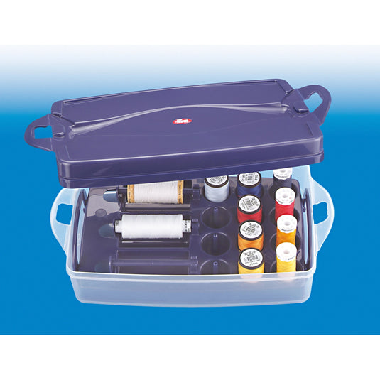 612406|Prym Click Box with Thread Sorting Inserts, Clear