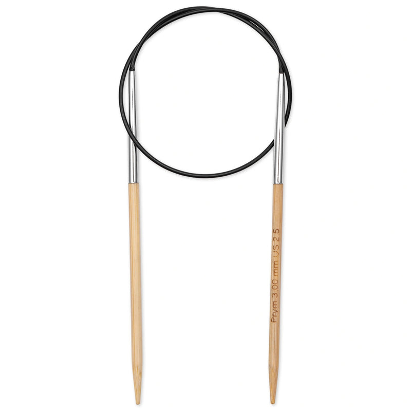Chargez l'image dans la visionneuse de la galerie, 222524|Prym 16" (40 cm) Circular Bamboo Knitting Needles, US 2.5 (3 mm)