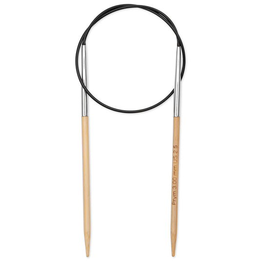 222524|Prym 16" (40 cm) Circular Bamboo Knitting Needles, US 2.5 (3 mm)