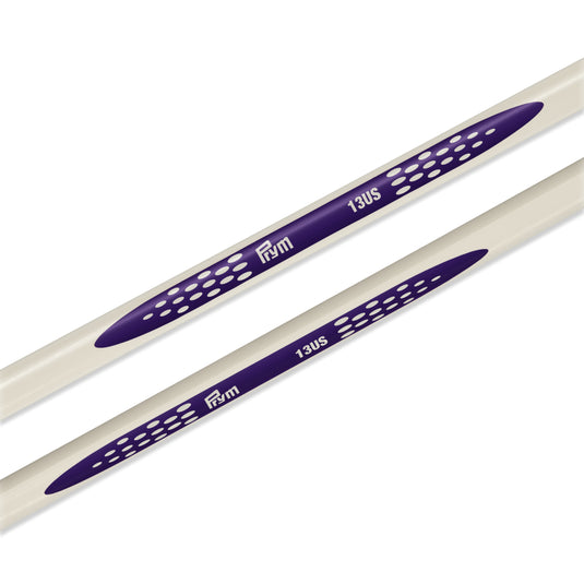 57035|Prym 14" Ergonomic Single Point Knitting Needles, US 13 (9mm)