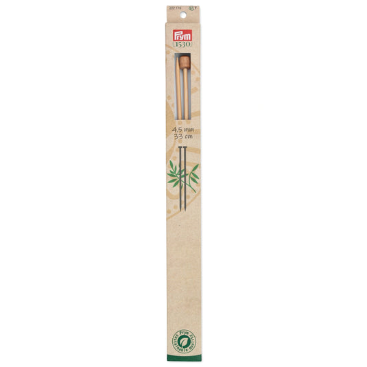 222116|Prym 13" Single Point Bamboo Knitting Needles, 4.5mm