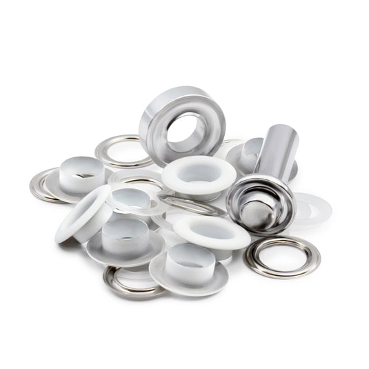740-9-T|Dritz 1/2" Fashion Grommets, 1 Kit, White