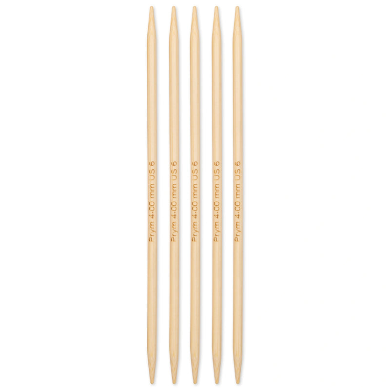 Load image into Gallery viewer, 222204|Prym 6" Double Point Bamboo Knitting Needles, 4mm
