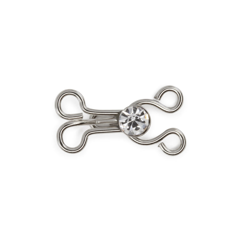 Load image into Gallery viewer, 441-65|Dritz Hooks &amp; Eyes with Rhinestones, 3 Sets, Nickel