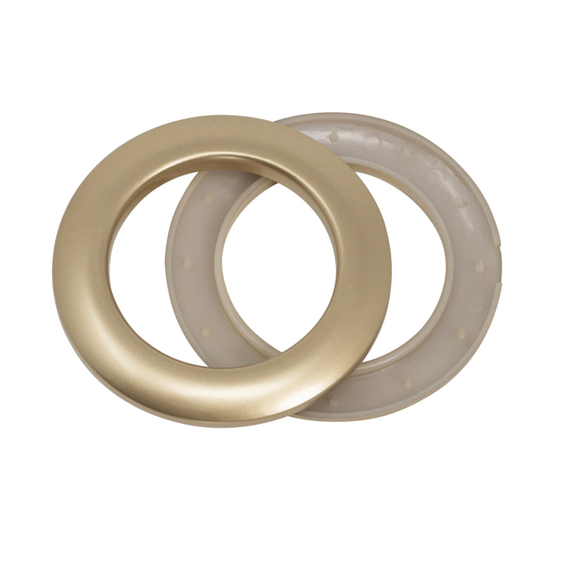 Load image into Gallery viewer, 44364|Dritz 1-9/16" Plastic Curtain Grommets, Matte Gold, 8 Sets
