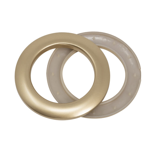 44364|Dritz 1-9/16" Plastic Curtain Grommets, Matte Gold, 8 Sets