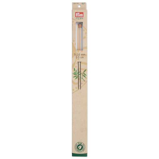 222125|Prym 13" Single Point Bamboo Knitting Needles, 3.25mm