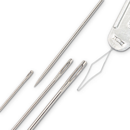 128160|Prym Darning Hand Needles & Threader with Needle Folder, Assorted, 29 pc