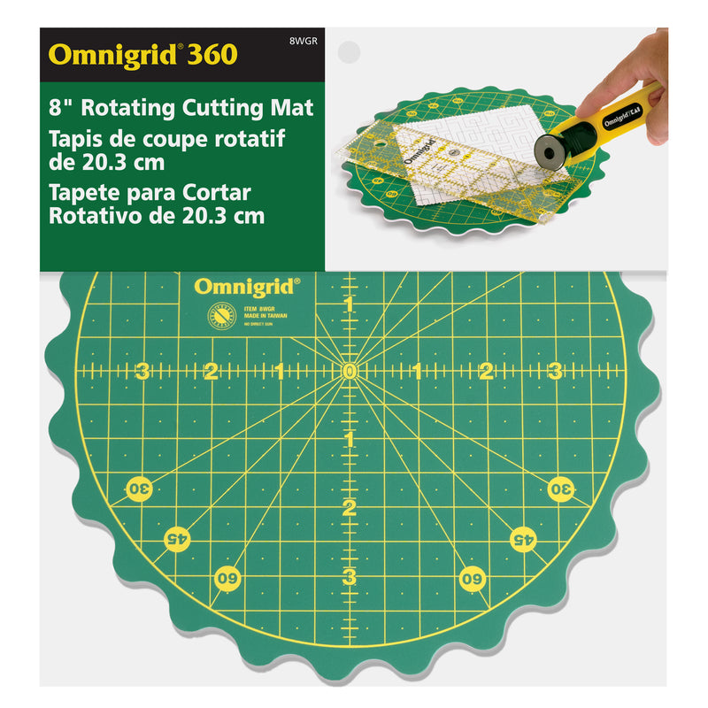 Load image into Gallery viewer, 8WGR|Omnigrid 360 ROTATING CUTTING MAT, 8"
