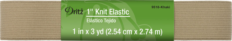 Load image into Gallery viewer, 9518-KHAKI|Dritz 1" Knit Elastic, Khaki, 3 yd