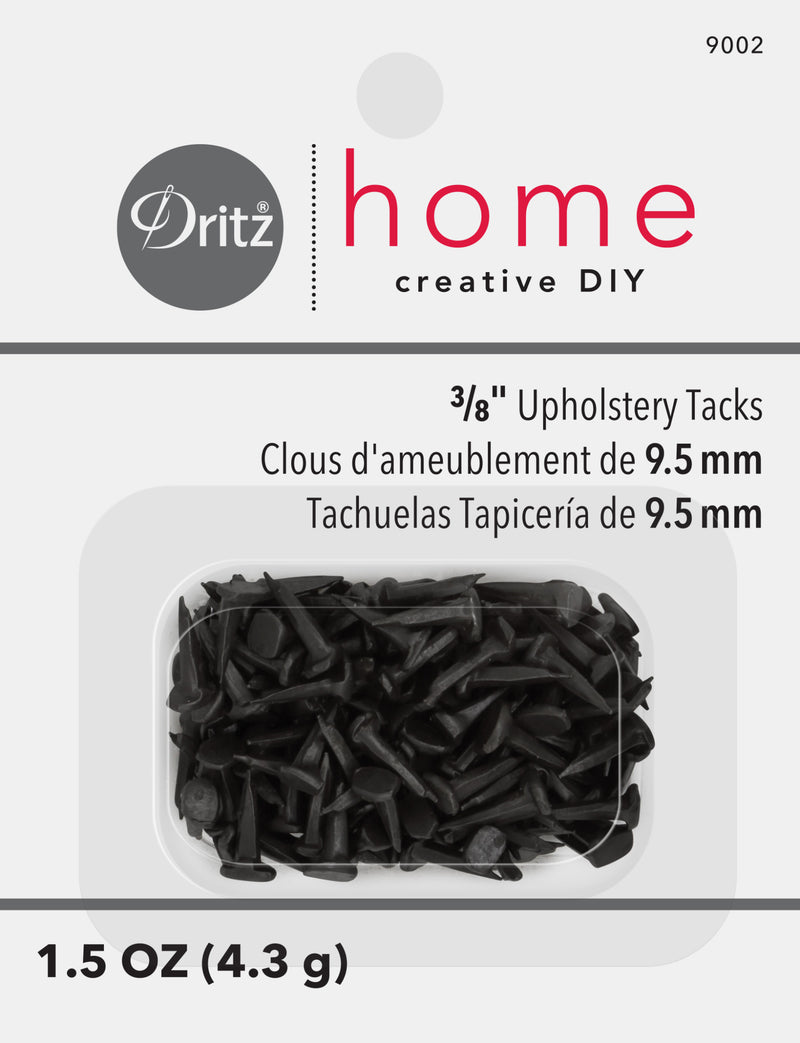 Load image into Gallery viewer, 9002|Dritz 3/8" Upholstery Tacks, Black, 1.5 oz.
