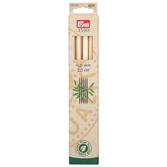 222220|Prym 8" Double Point Bamboo Knitting Needles, 9mm
