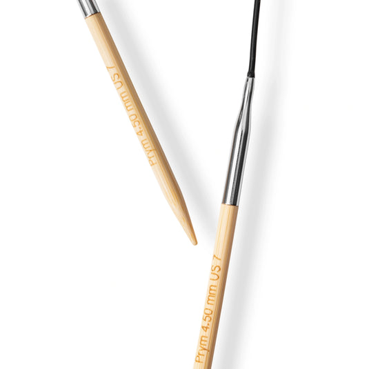 222527|Prym 16" (40 cm) Circular Bamboo Knitting Needles, US 7 (4.5 mm)
