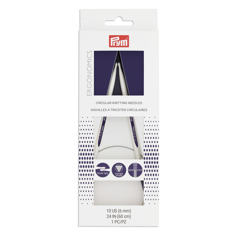 Load image into Gallery viewer, 57080|Prym 24" Ergonomic Circular Knitting Needles, US 10 (6mm)