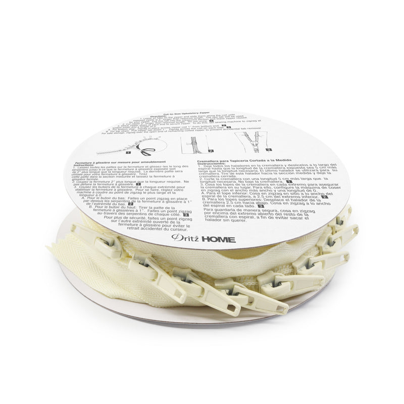 Load image into Gallery viewer, 44238|Dritz Cut-To-Size Upholstery Zipper, Cream, 3-1/4 yd