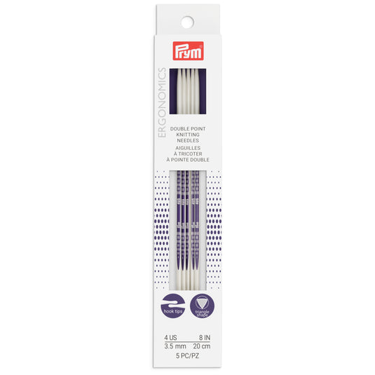 57052|Prym 8" Ergonomic Double Point Knitting Needles, US 4 (3.5mm)