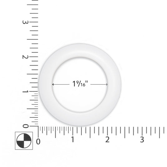 44361|Dritz 1-9/16" Plastic Curtain Grommets, White, 8 Sets