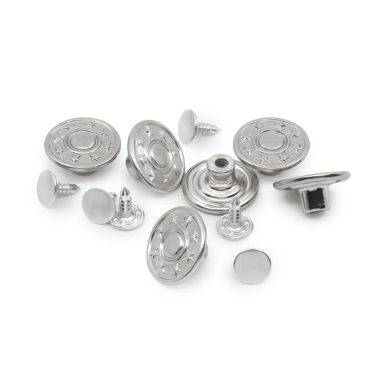 4-65|Dritz Jean Buttons, 6 pc, Nickel