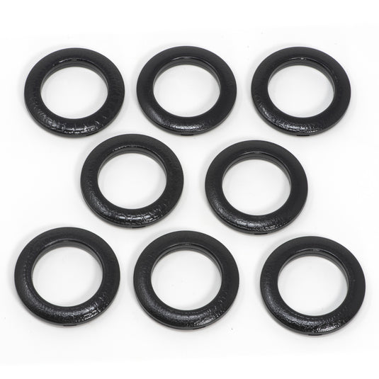 44464|Dritz 1-9/16" Plastic Curtain Grommets, Black Textured, 8 Sets