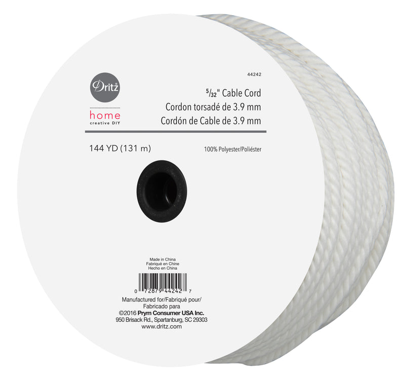 Chargez l'image dans la visionneuse de la galerie, 44242|Dritz 5/32" Cable Cord, White, 144 yd