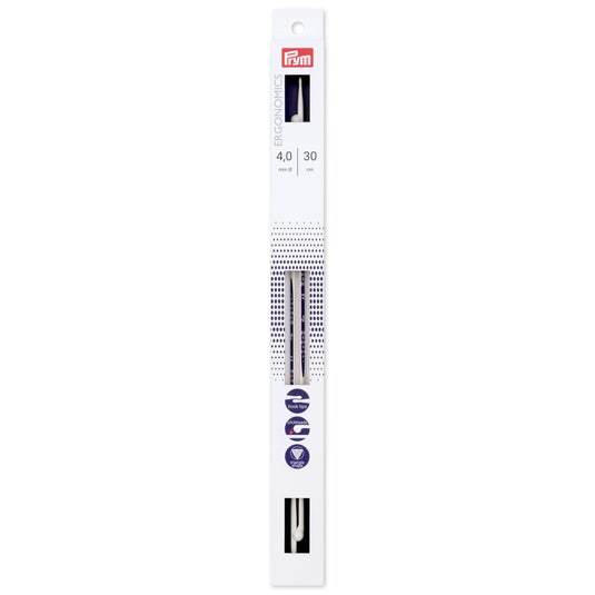 190304|Prym 12" Ergonomic Single Point Knitting Needles, 4mm