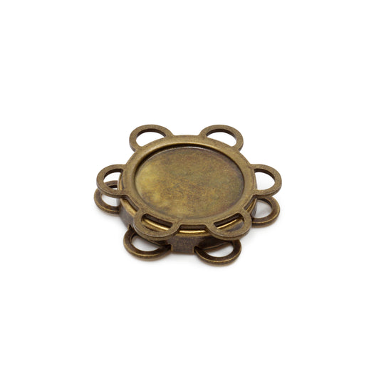 BK121|Dritz 3/4" Magnetic Sew-On Snaps, 12 Sets, Antique brass