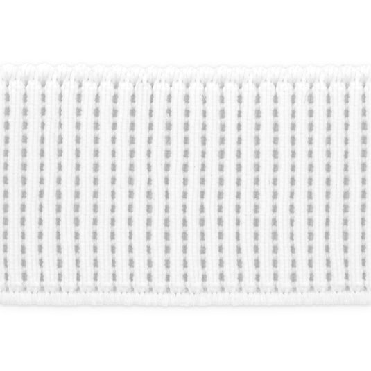 9502W|Dritz 1" Ribbed Non-Roll Elastic, White, 3 yd