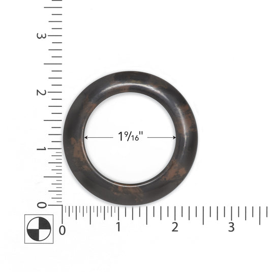 44450|Dritz 1-9/16" Plastic Curtain Grommets, Brown, 8 Sets
