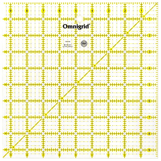 R95|Omnigrid Square Ruler, 9-1/2" x 9-1/2"