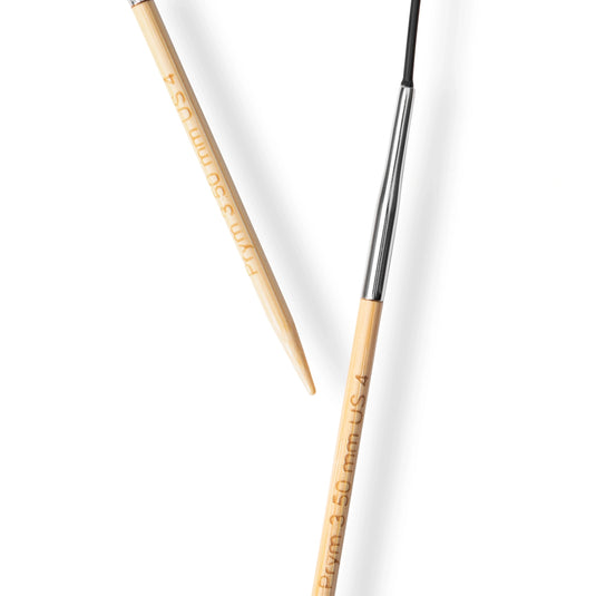 222525|Prym 16" (40 cm) Circular Bamboo Knitting Needles, US 4 (3.5 mm)