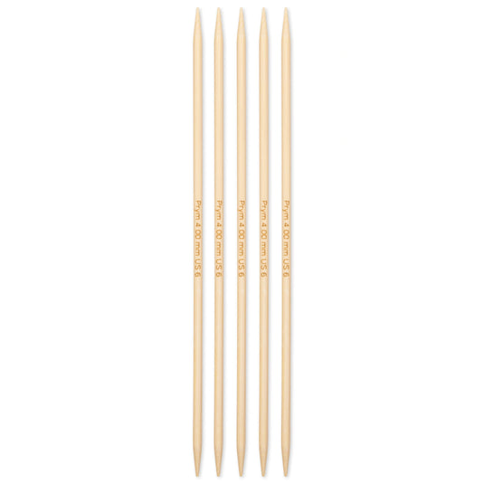 222214|Prym 8" Double Point Bamboo Knitting Needles, 4mm