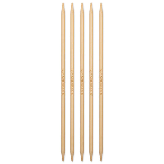 222216|Prym 8" Double Point Bamboo Knitting Needles, 5mm