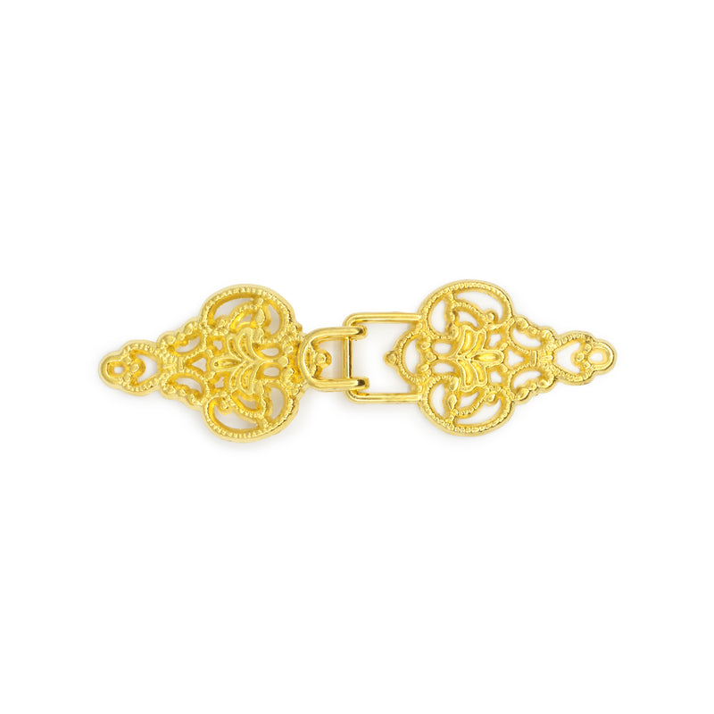 Cargue la imagen en el visor de la galería, 499|Dritz Filigree Hook &amp; Eye, 1 pc, Gold