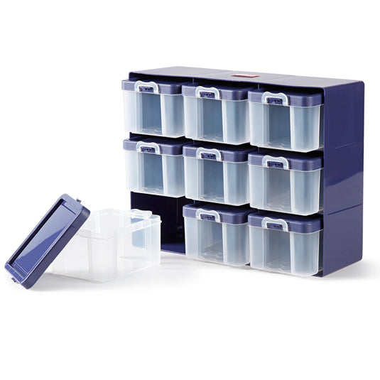 612399|Prym Organizer Box, Clear, 9 Compartments