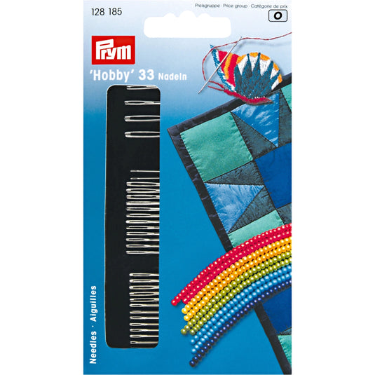128185|Prym Hobby Hand Needles, Assorted, 33 pc