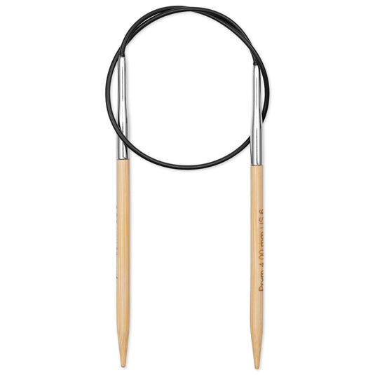 222526|Prym 16" (40 cm) Circular Bamboo Knitting Needles, US 6 (4 mm)