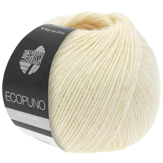 13310046|Lana Grossa Ecopuno Yarn, Ecru
