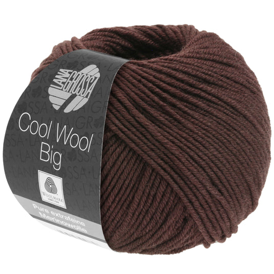 0640987|Lana Grossa Cool Wool Big Yarn, Chocolate Brown