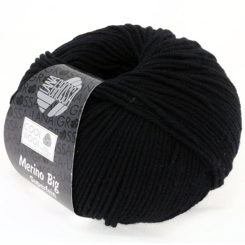 Load image into Gallery viewer, 0640627|Lana Grossa Cool Wool Big Yarn, Black

