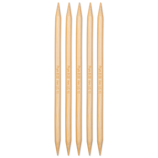222219|Prym 8" Double Point Bamboo Knitting Needles, 8mm