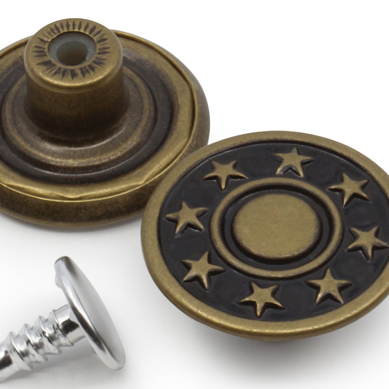 Chargez l'image dans la visionneuse de la galerie, 4-38|Dritz Jean Buttons, 6 pc, Antique brass
