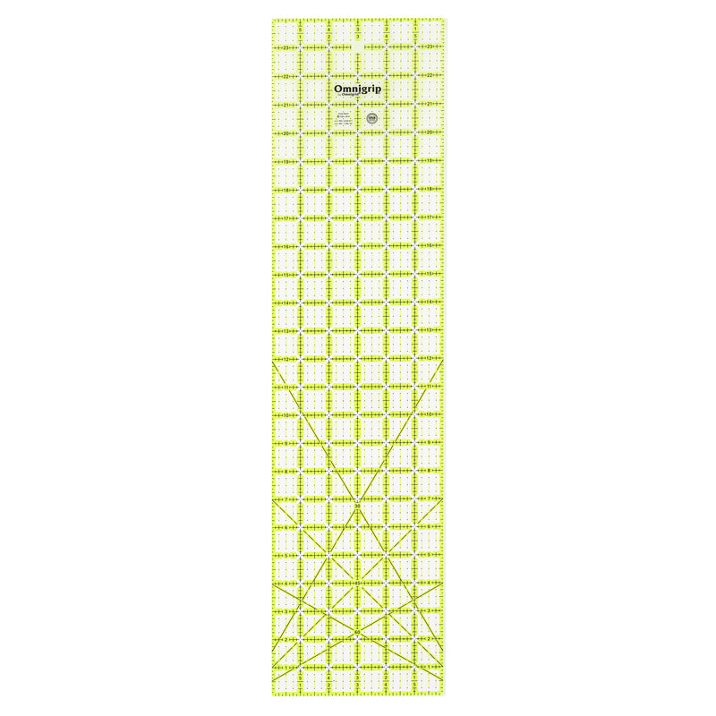 Chargez l'image dans la visionneuse de la galerie, RN24|Omnigrid Omnigrip Non-Slip Rectangle Ruler, Neon, 6" x 24"