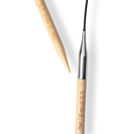 222531|Prym 16" (40 cm) Circular Bamboo Knitting Needles (7 mm)