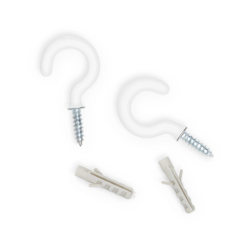 Load image into Gallery viewer, 44333|Dritz 1-1/2" Tieback Holder Set, White, 2 Sets