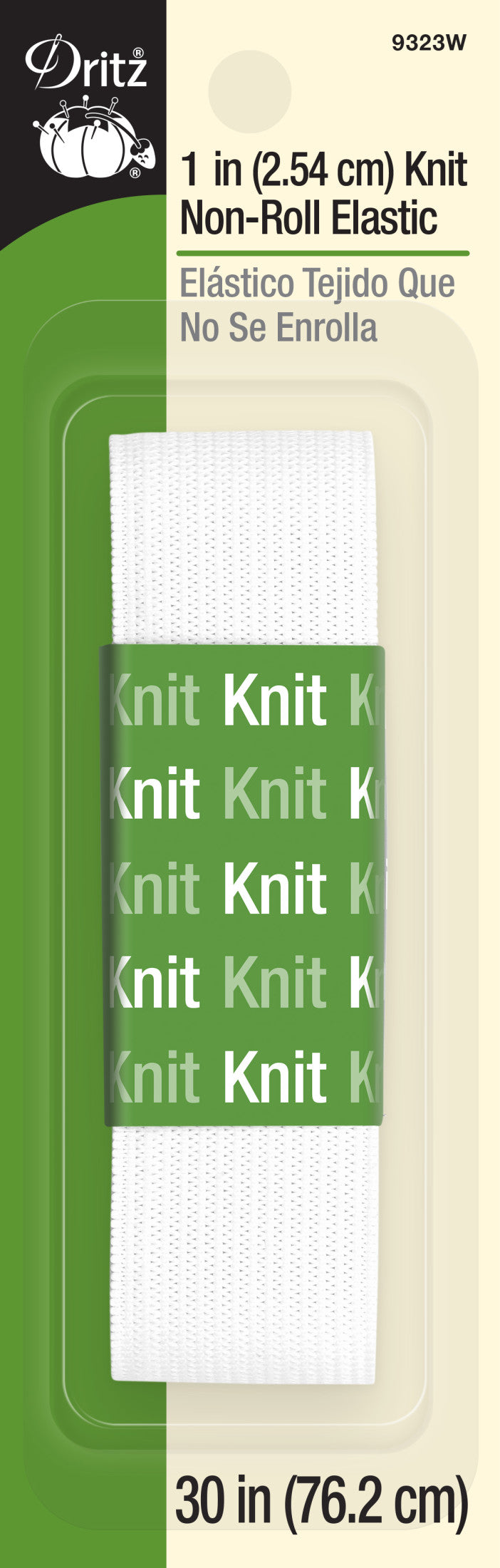 Load image into Gallery viewer, 9323W|Dritz 1" Knit Non-Roll Elastic, White, 30"