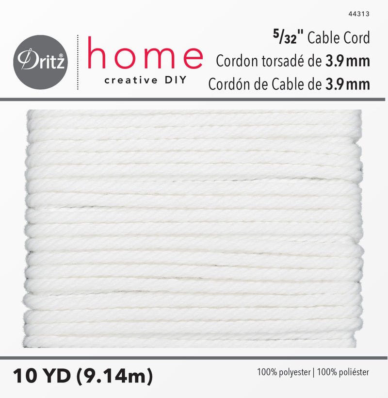 Chargez l'image dans la visionneuse de la galerie, 44313|Dritz 5/32" Cable Cord, White, 10  yd